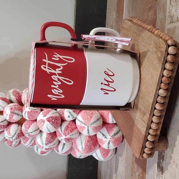 Naughty and Nice Holiday Mugs-NWT - Picture 1 of 3